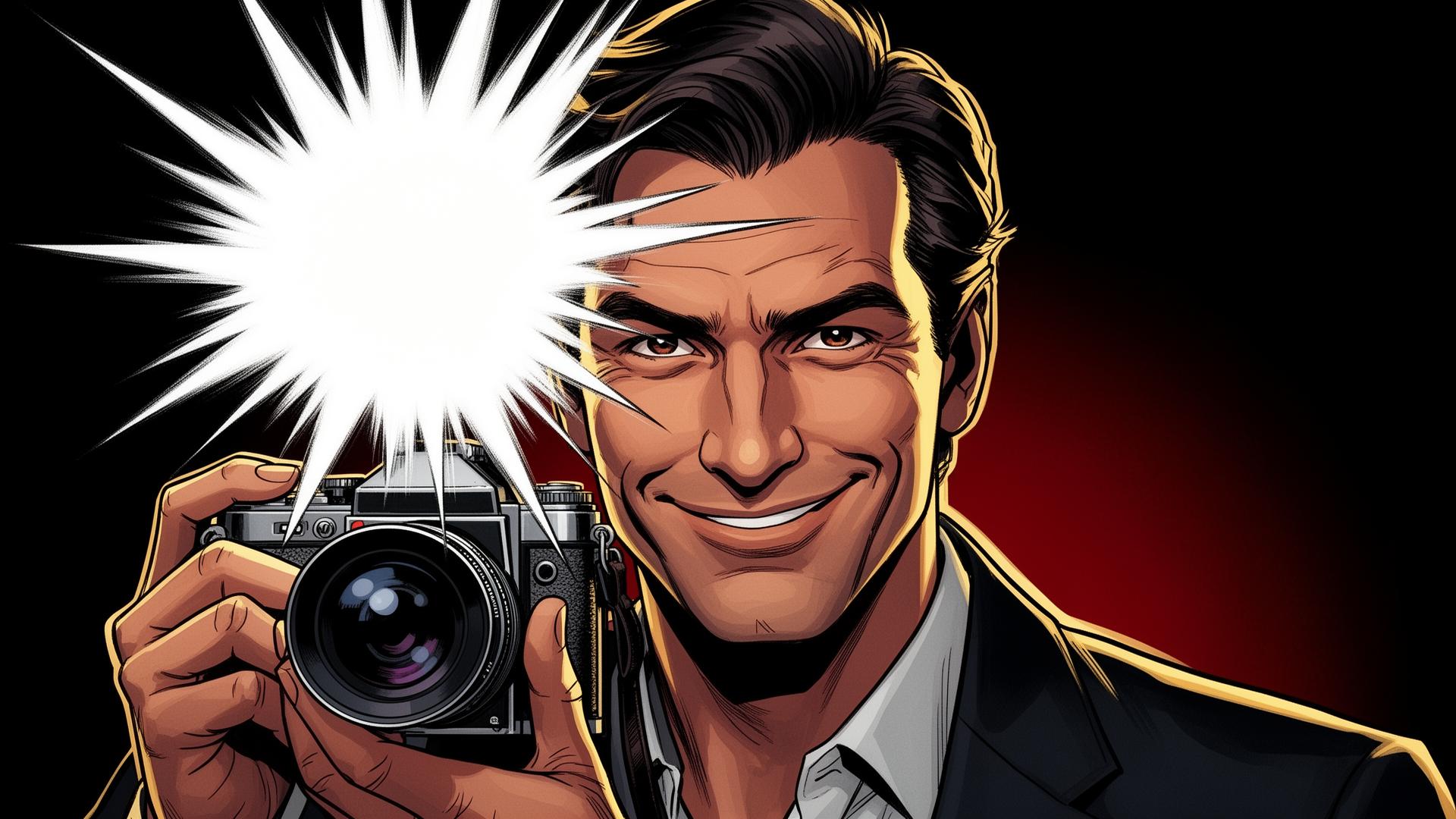 Paparazzi flash photographer